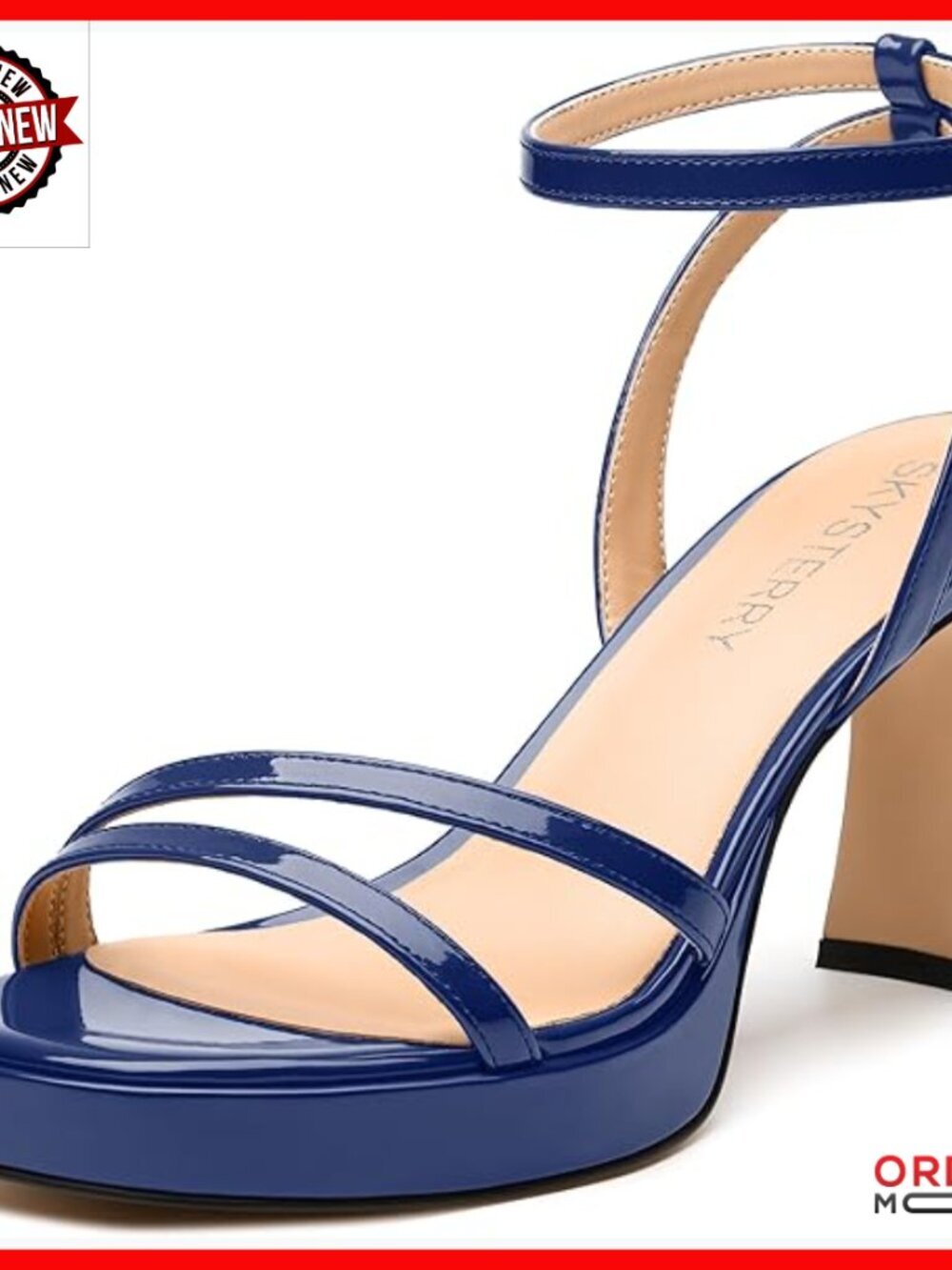 Strappy Platform Heels Chunky Block Sandals 3 Inch Heel Wedding Prom
